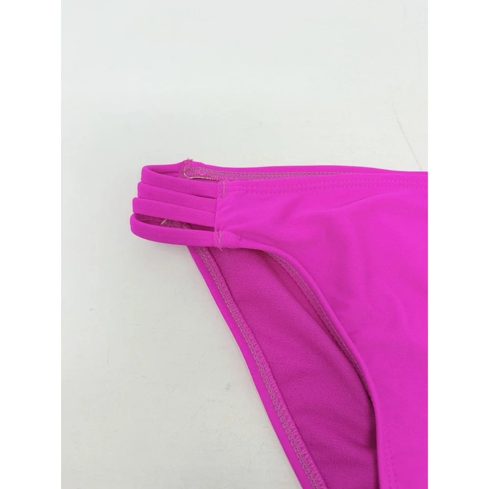 Salt + Cove Juniors Size XS Solid Strappy Hipster Bikini Bottoms in Pink 891